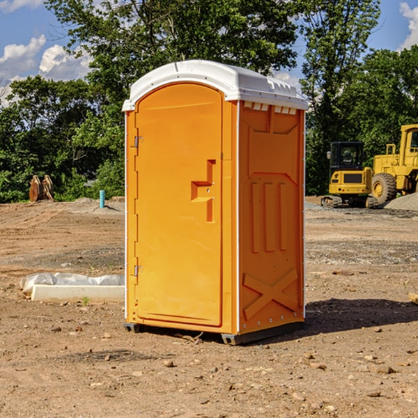 how often are the porta potties cleaned and serviced during a rental period in Newfield Hamlet